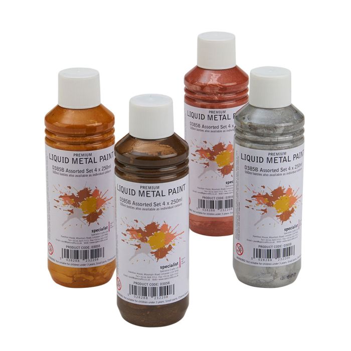 Specialist Crafts Premium Liquid Metal Paint 250ml Set Specialist Crafts Premium Liquid Metal Paint 250ml Set