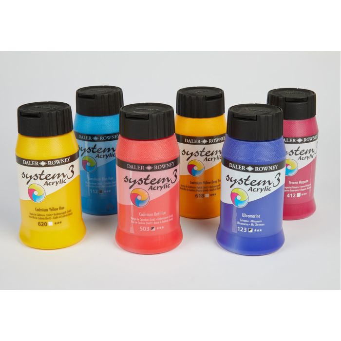 System 3 Original Acrylic Colours 500ml - Set 2 System 3 Original Acrylic Colours 500ml - Set 2