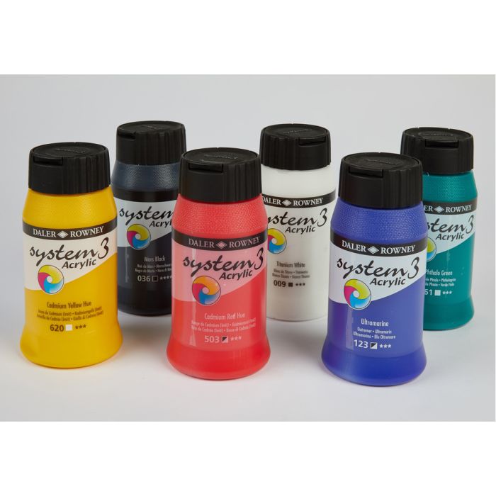 System 3 Original Acrylic Colours 500ml - Set 1 System 3 Original Acrylic Colours 500ml - Set 1