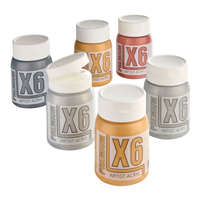 X6 Premium Acryl 500ml - Metallic Set X6 Premium Acryl 500ml - Metallic Set