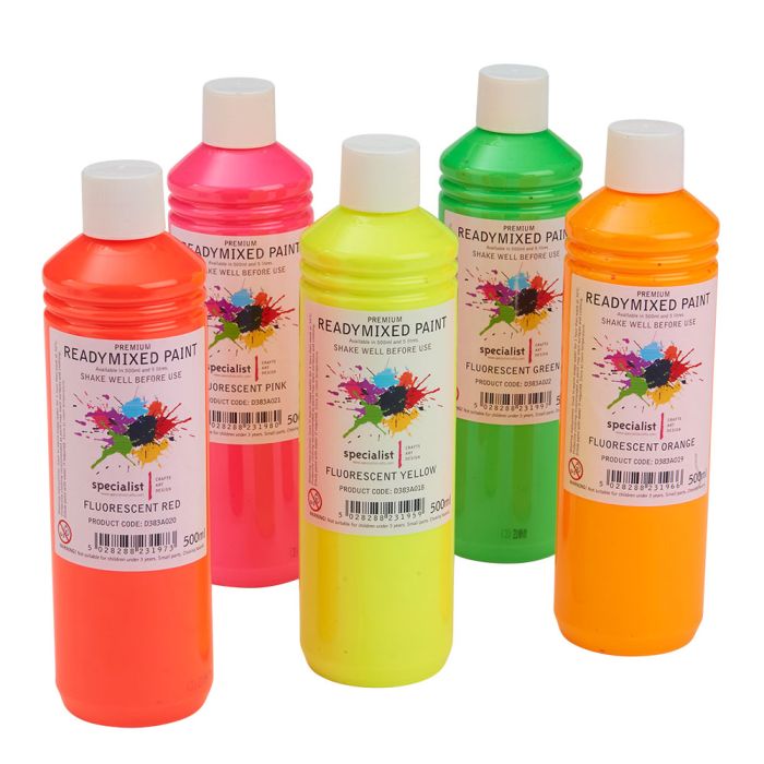 Specialist Crafts Premium Readymixed 500ml - Fluorescent Set Specialist Crafts Premium Readymixed 500ml - Fluorescent Set