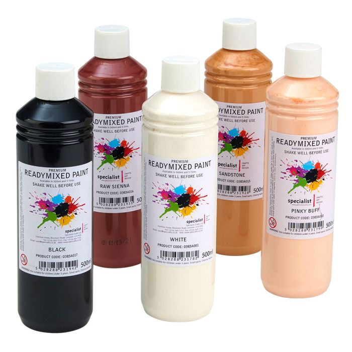 Specialist Crafts Premium Readymixed 500ml - Skin Tones Set