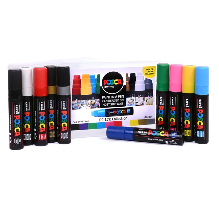 Uni Posca Marker PC-17K 10 Standard Colours Uni Posca Marker PC-17K 10 Standard Colours