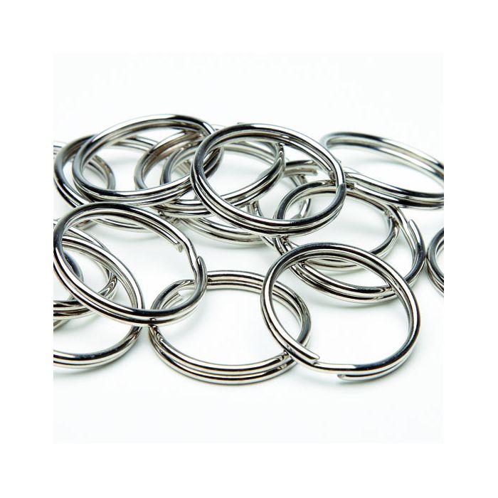 Steel Split Keyrings. Pack of 100