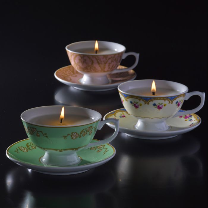 Teacup & Saucer Candle Making Set Teacup & Saucer Candle Making Set