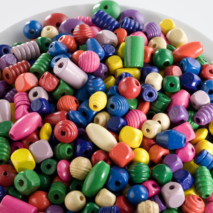 Coloured Wooden Bead Assortment Coloured Wooden Bead Assortment