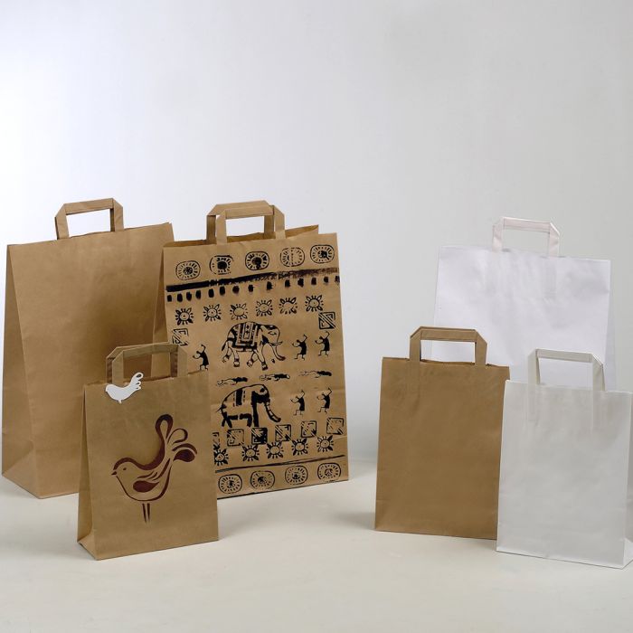 Flat Handle Paper Bags Flat Handle Paper Bags