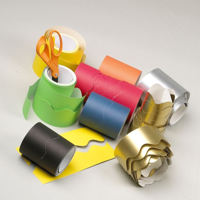 Scalloped Bordette Assortment. Pack of 12 Rolls Scalloped Bordette Assortment. Pack of 12 Rolls