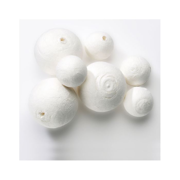White Papier Mache Balls
