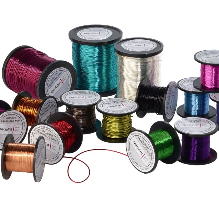 Specialist Crafts Coloured Enamelled Wire - 0.5mm x 25m Reels Specialist Crafts Coloured Enamelled Wire - 0.5mm x 25m Reels
