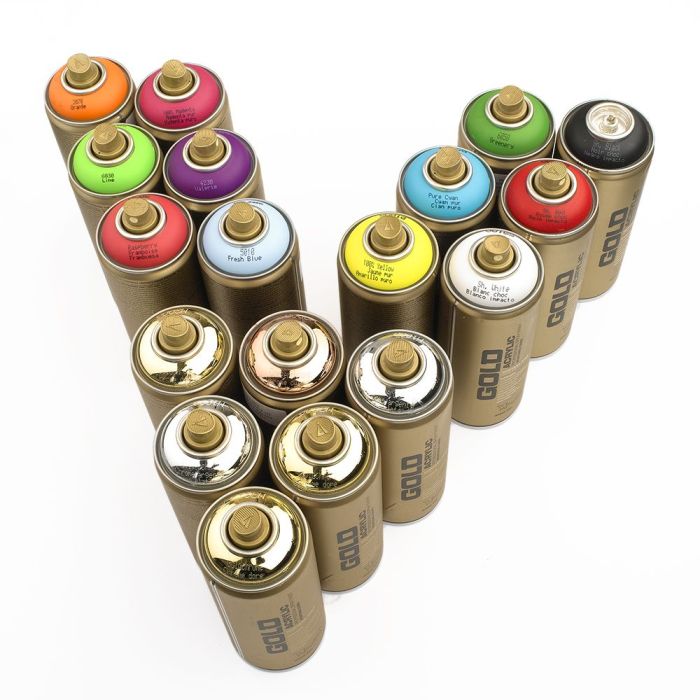 Montana GOLD Matt Spray Paints Metallics Set Montana GOLD Matt Spray Paints Metallics Set