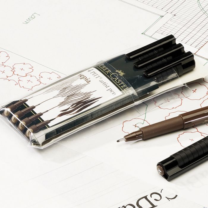 Faber-Castell Sepia Artists Pens Set Faber-Castell Sepia Artists Pens Set