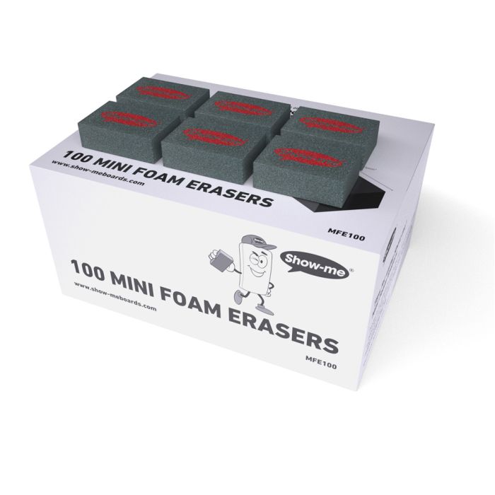 Show-me Mini Foam Erasers. Pack of 100 Show-me Mini Foam Erasers. Pack of 100