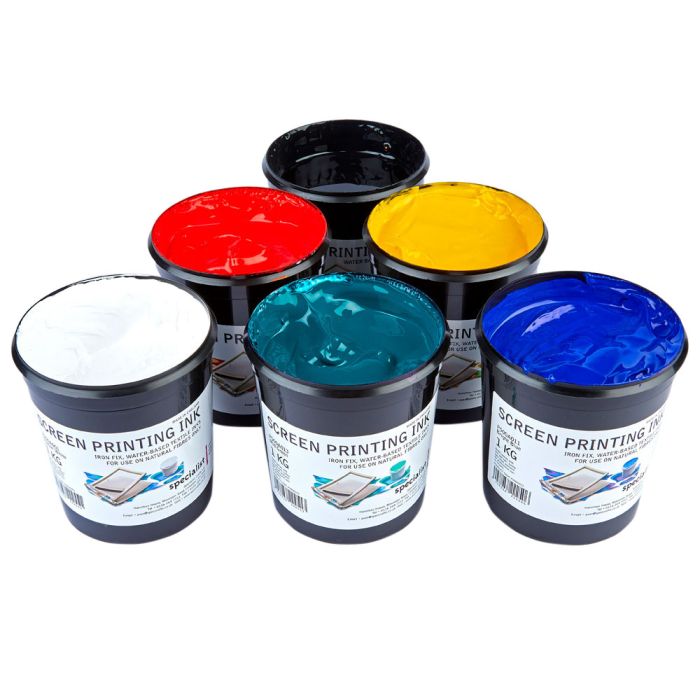 Specialist Crafts Water-Based Textile Ink 1kg. Set of 6 Specialist Crafts Water-Based Textile Ink 1kg. Set of 6