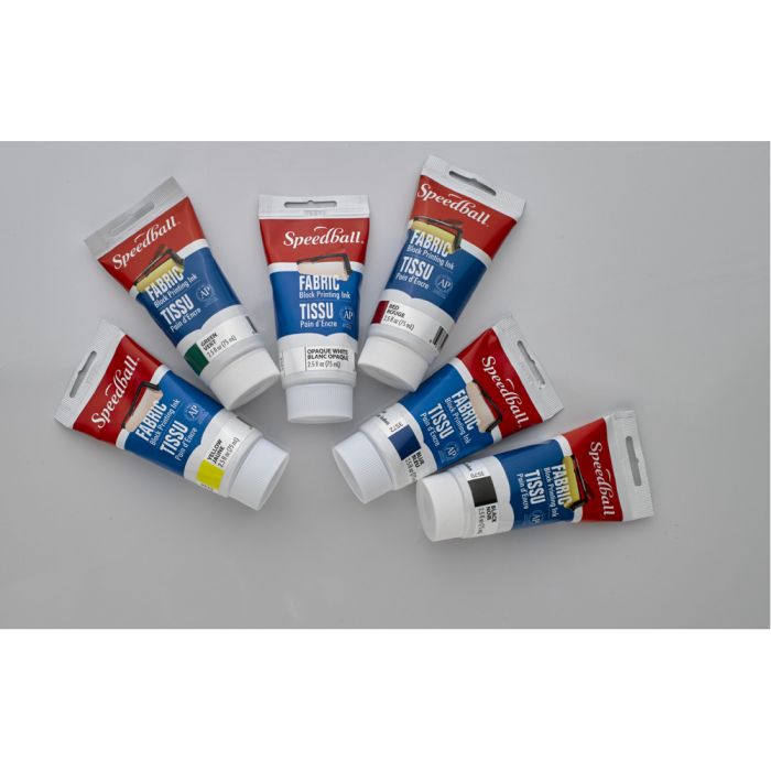 Speedball Fabric Block Printing Inks Assortment. Set of 6