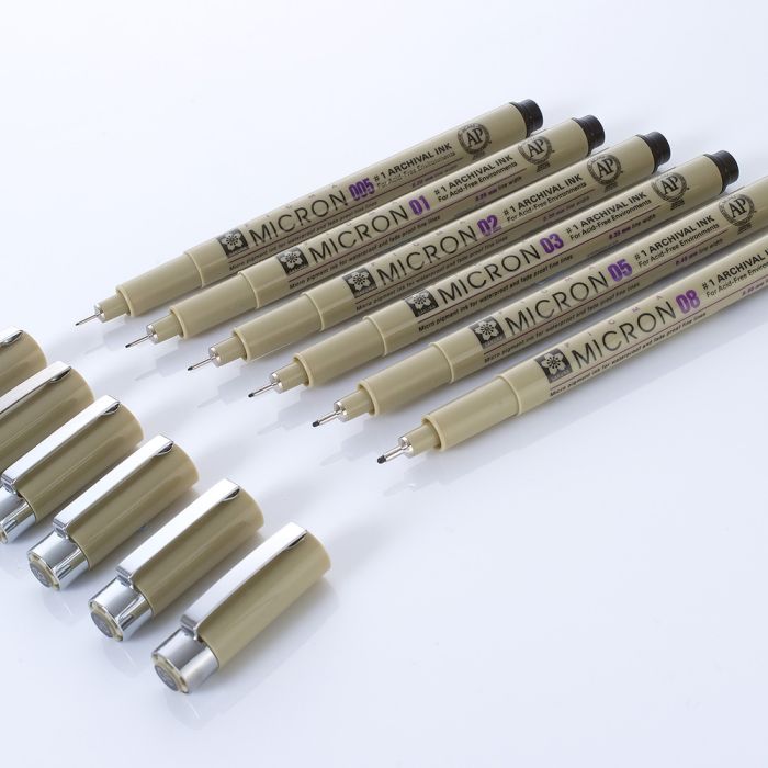 Sakura Pigma Micron Fineliners - Black Sakura Pigma Micron Fineliners - Black