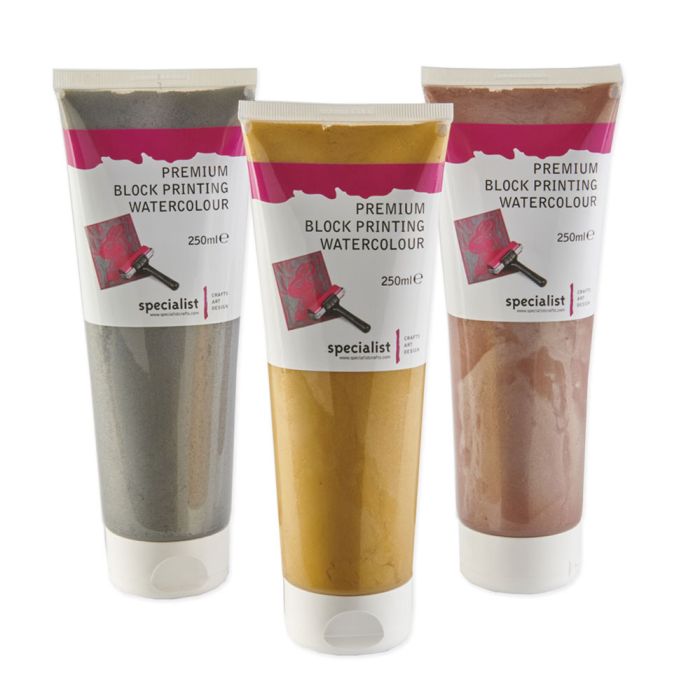 Specialist Crafts Premium Block Printing Watercolours Metallic Assortment Specialist Crafts Premium Block Printing Watercolours Metallic Assortment